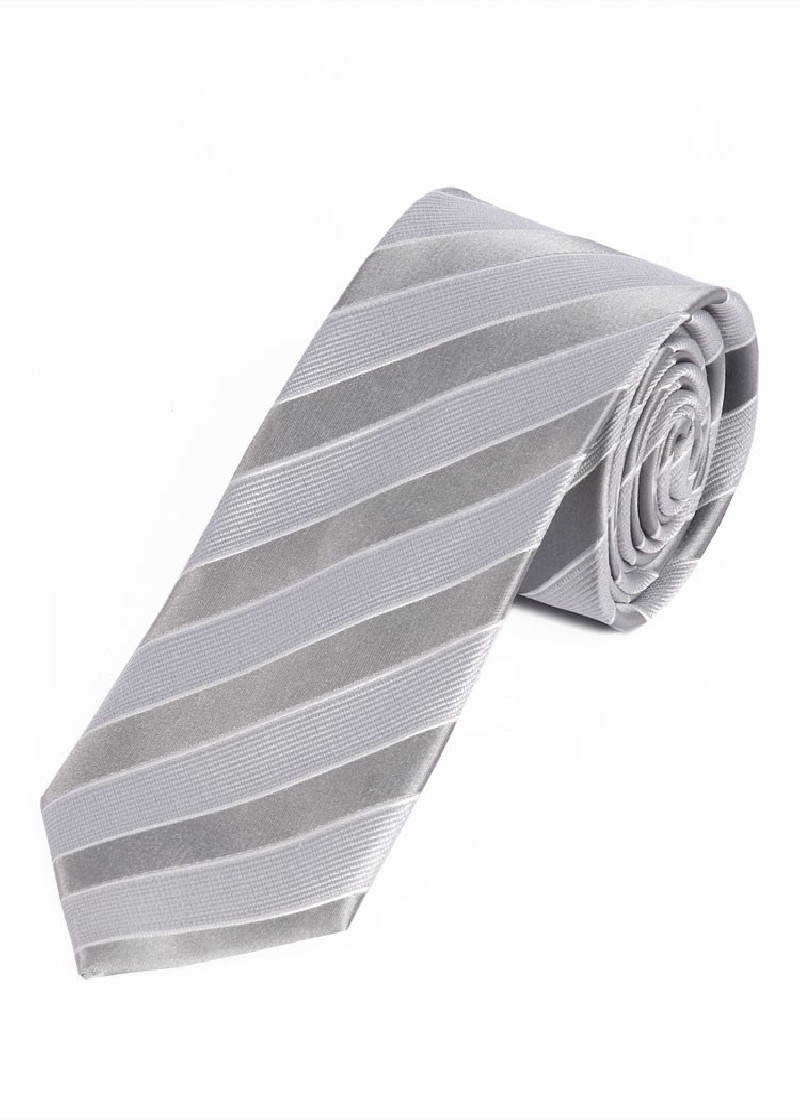 Cravatta da uomo a righe overlong grigio chiaro