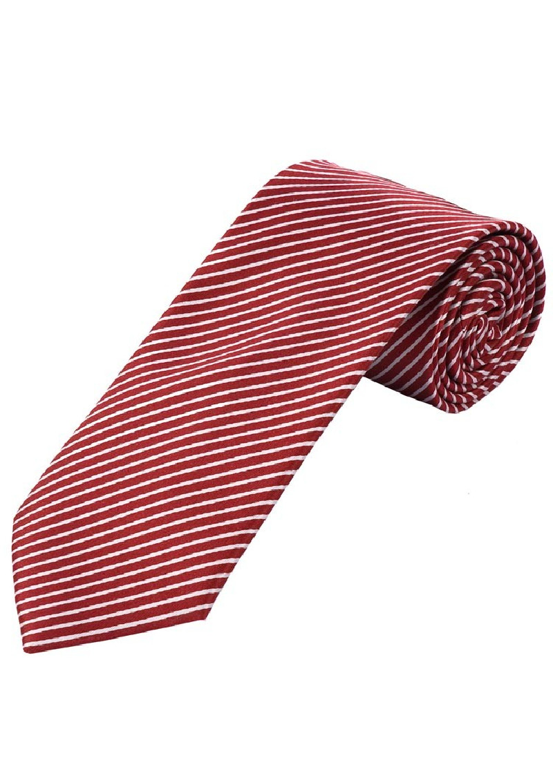 Cravatta extra lunga a righe sottili rosso perla