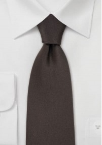 Cravatta a clip liscia marrone