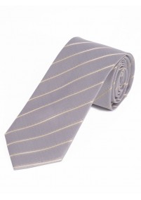 Cravatta lunga a righe sottili argento...