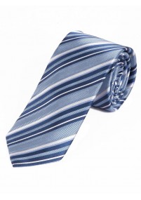 Cravatta XXL a righe azzurro perla bianco...