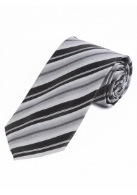 Cravatta XXL alla moda a righe nero bianco...