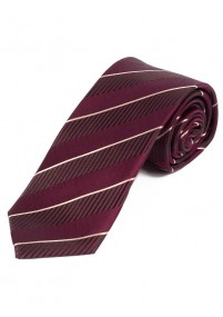 Cravatta lunga a righe da uomo Wine Red...