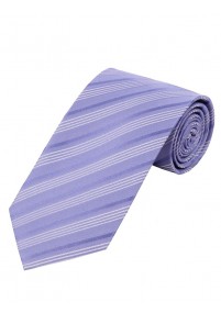 Cravatta XXL righe sottili lilla bianco