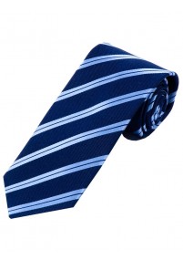 Cravatta lunga a righe Business Blu ghiaccio