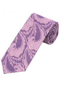 XXL cravatta motivo paisley viola rosa