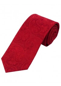Cravatta Paisley XXL tinta unita rossa