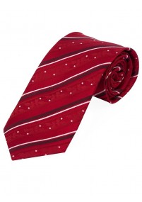 XXL Uomo Linee di cravatte a pois rosso
