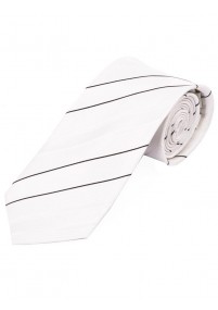 Cravatta overlong a righe Bianco neve Nero...