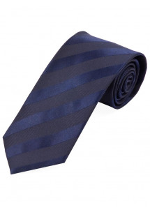 Lange Herrenkrawatte unifarben Linien-Oberfläche navy