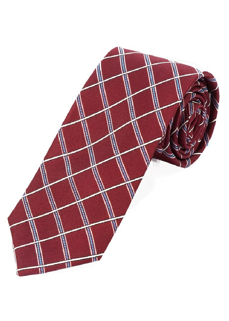 Cravatta lunga Linea elegante Check Medium Rosso