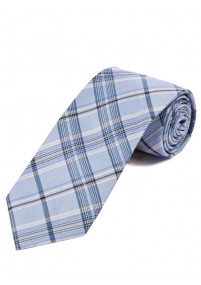 Cravatta overlong con motivo a quadri Blu...