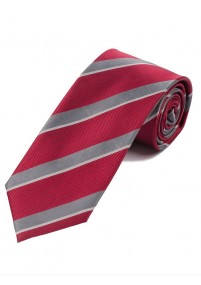XXL Cravatta moderna a righe rosso grigio...