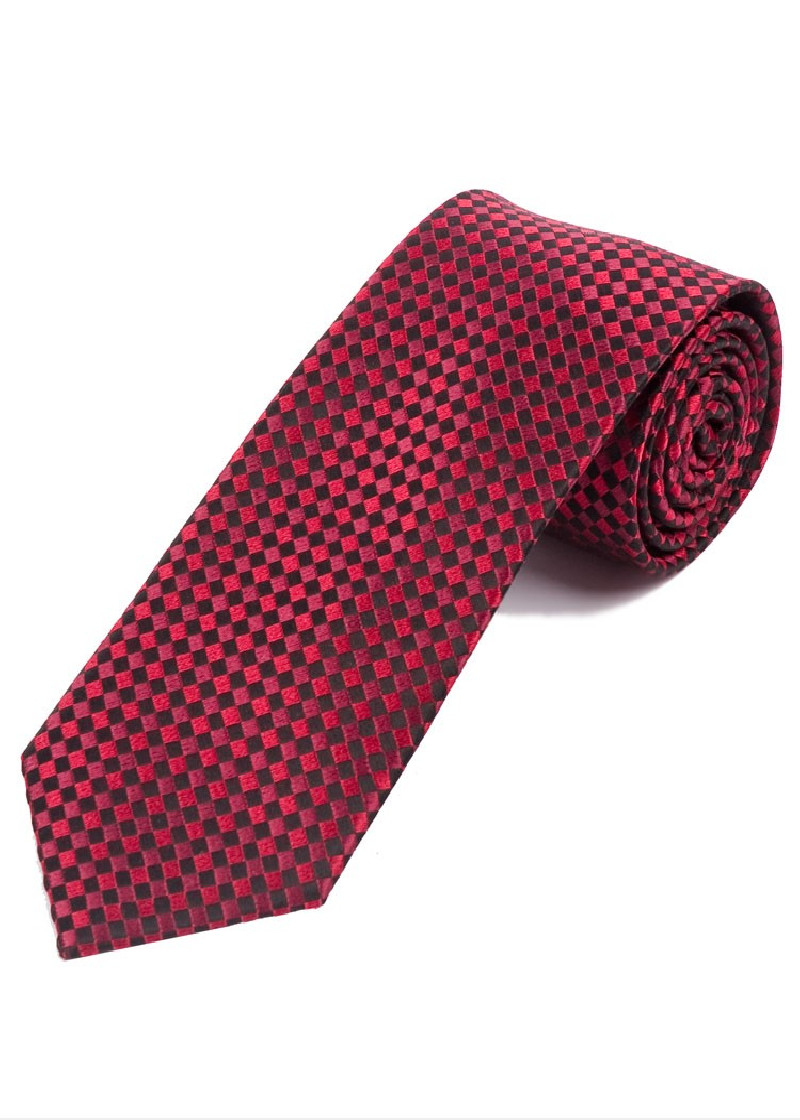 XXL Cravatta elegante superficie a rete nero rosso