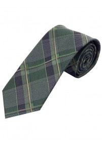 Cravatta lunga con motivo Glencheck Verde...