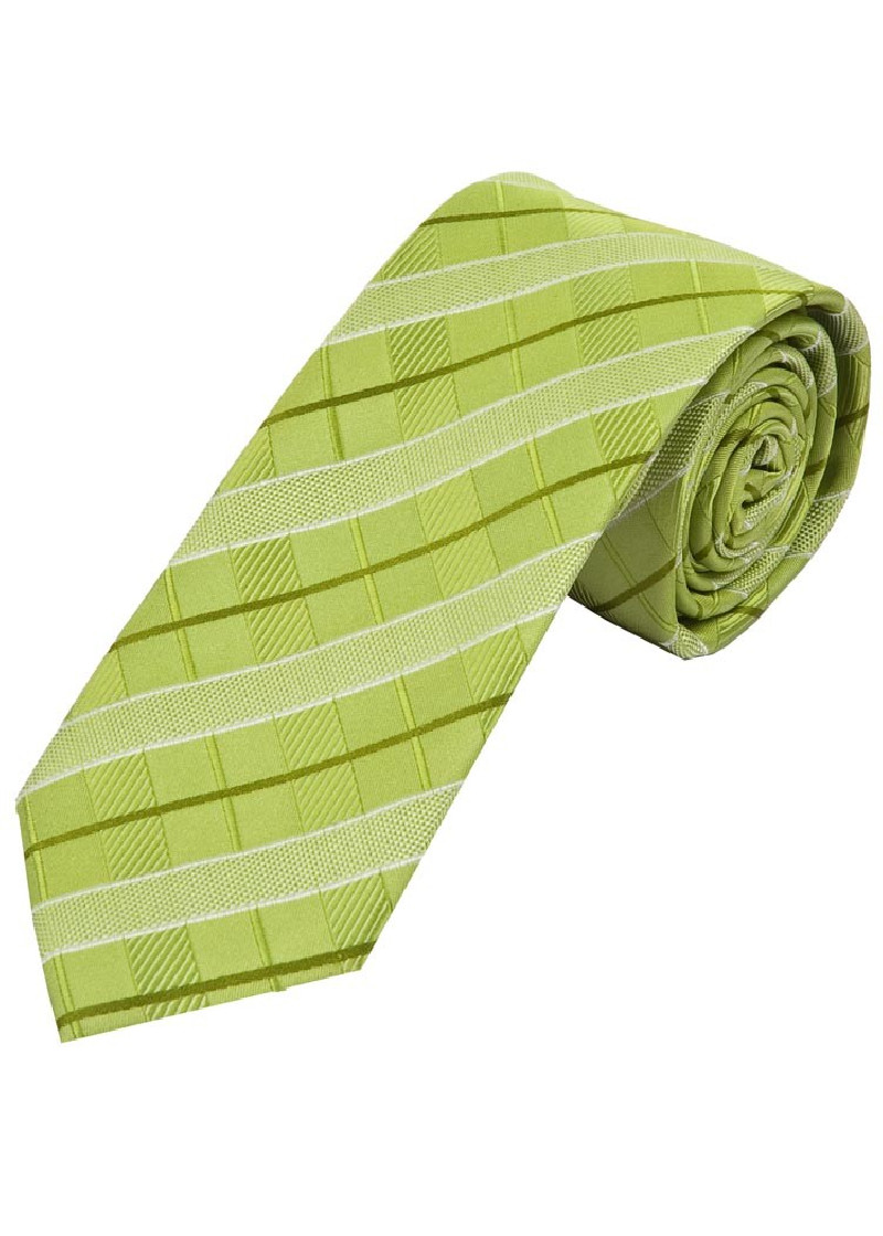 Cravatta lunga linea dignitosa check verde chiaro