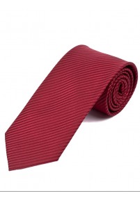 Lange Krawatte monochrom Streifen-Struktur rot