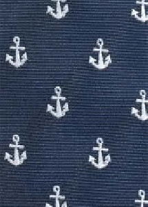 XXL-Businesskrawatte marineblau Anker