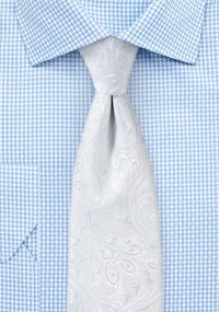 Cravatta per bambini Paisley Pearl White
