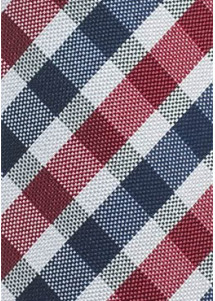 Karierte Kravatte navy rot