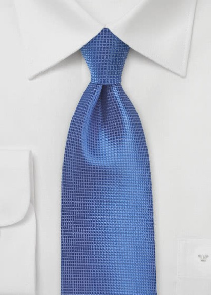 Krawatte monochrom ultramarinblau strukturiert