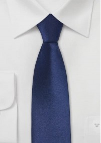 Cravatta sottile microfibra blu scuro