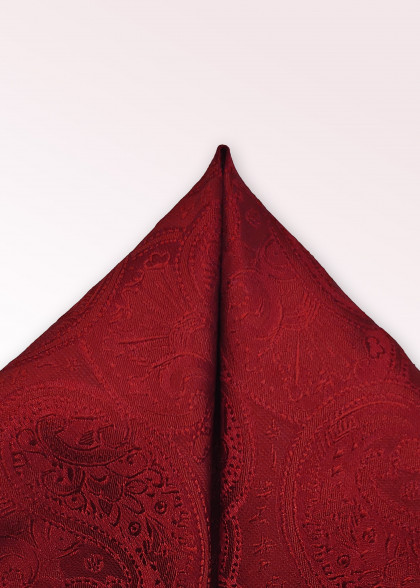 Einstecktuch Paisleymuster rot