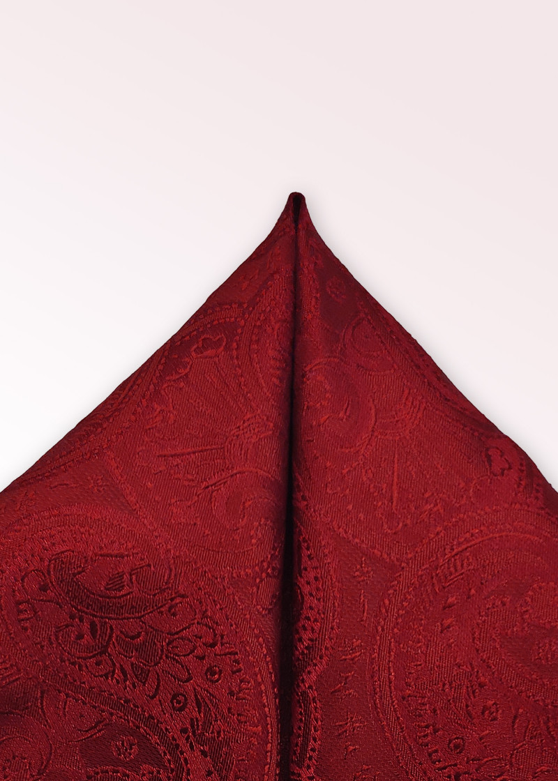 Quadretto da taschino Paisley rosso