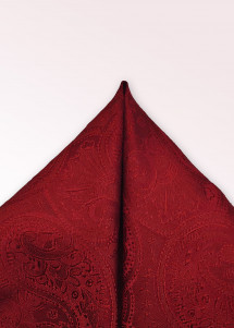Quadretto da taschino Paisley rosso