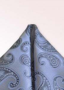 Sciarpa Cavalier con motivo Paisley Blu cielo