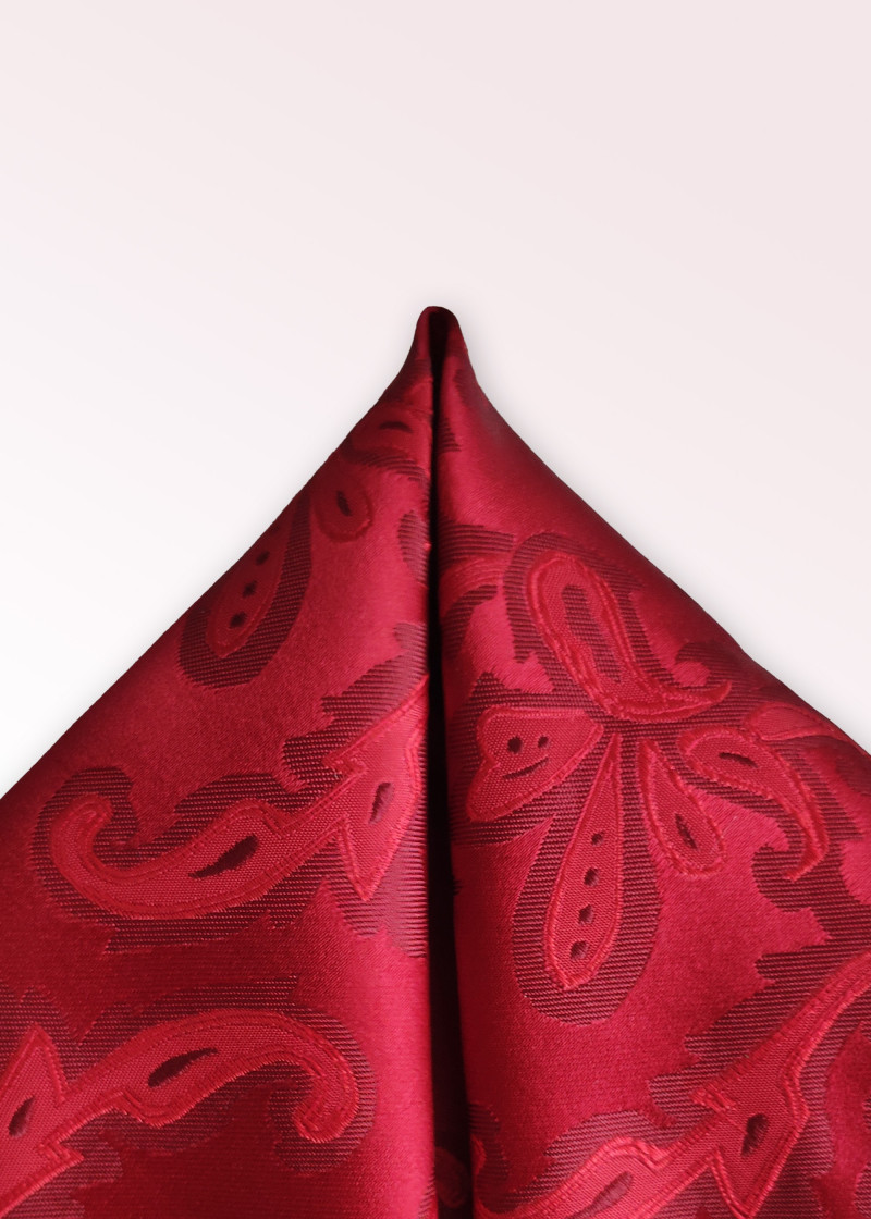 Sciarpa decorativa con motivo paisley rosso