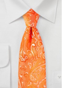 Cravatta Paisley arancione per ragazzi