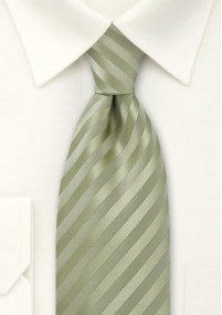 Cravatta verde a righe tinta unita