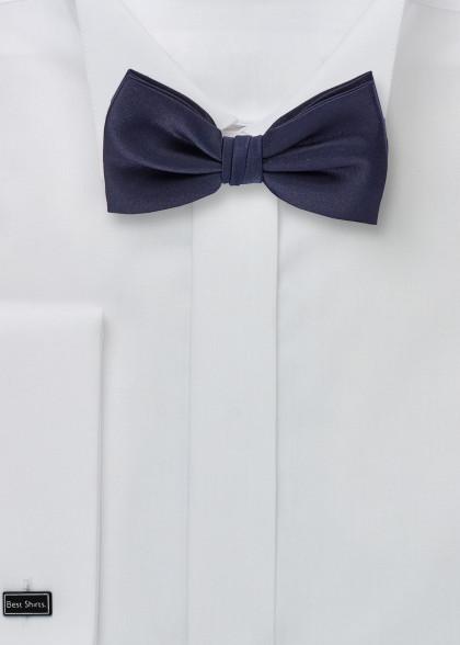 Fliege monochrom Poly-Faser navy