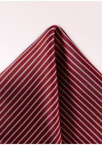 Sciarpa decorativa a righe rosso perla bianco