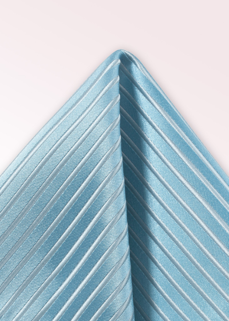 Sciarpa decorativa a righe azzurro bianco