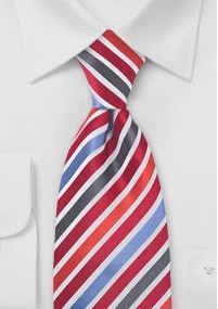Cravatta righe rosse bianche