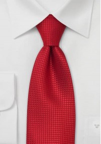 Cravatta XXL seta rossa quadretti
