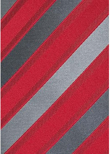 Herren Krawatte rot grau