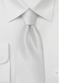 XXL cravatta bianca tinta unita