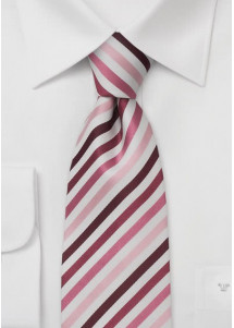 Cravatta righe sottili fucsia