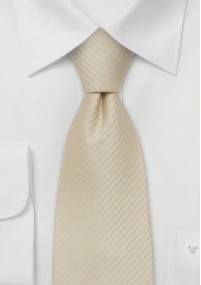 Cravatta matrimonio righe sottili crema