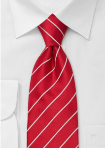 Cravatta microfibra fondo rosso bianco