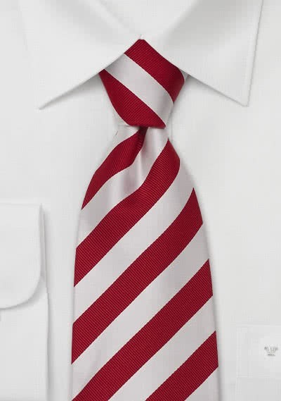 Cravatta righe rosse argento