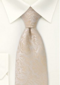 Cravatta floreale beige