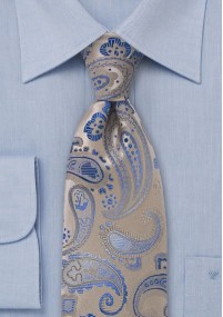 Cravatta modello paisley color crema e...