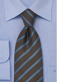 Cravatta marrone rigata