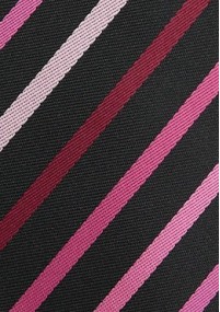 Schwarze Krawatte rosa Streifen