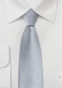 Cravatta sottile argento microfibra
