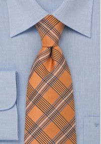 Cravatta arancione blu Principe di Galles